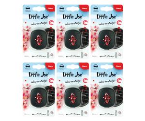 6x Little Joe Scents Membrane Vent Clip Car Air Freshener Freshner- Red Cherry