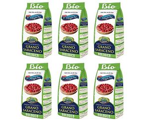 6X Lo Conte Le Farine Magiche Farina Integrale di Grano Saraceno BIO Whole Wheat buckwheat Flour 500g Organic Product Gluten-Free and Lactose-Free buckwheat Flour