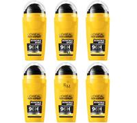 6x LOreal Men Expert Roll On Invincible Sport 96H Anti-Perspirant Deodorant 50ml