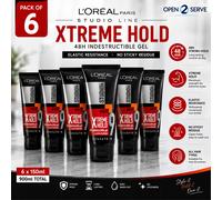 6x Loreal Studio Xtreme Hold Indestructible Hair Gel Elastic Resistance 150ml