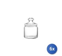 6X Luminarc Club Transparent Glass Jars 0.28L