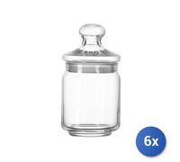 6X Luminarc Club Transparent Glass Jars 2L