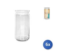 6X Luminarc Purebox Glass Jar With Glass Lid 1.5 L