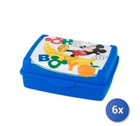 6x Lunch Box Lulabi Disney Mickey Happy Times 17x13x6.5cm