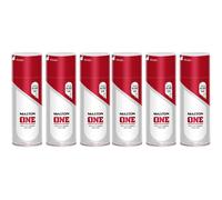 6x Maston ONE Flame Red Gloss 400ml Spray Paint RAL 3000 Can Metal Wood Plastic