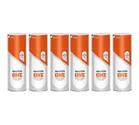 6x Maston ONE Orange Gloss 400ml Spray Paint RAL 2004 Can Metal Wood Plastic
