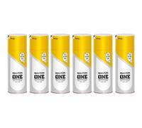 6x Maston ONE Signal Yellow Gloss 400ml Spray Paint RAL 1003 Metal Wood Plastic