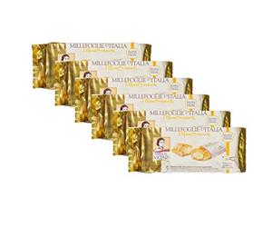 6X Matilde Vicenzi Millefoglie d'Italia Mini Snack Crema Biscuits Cookies Puff Pastry with Vanilla Cream 125g