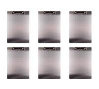 6X Metal Clipboard Folder A4 Stainless Steel Clip Board Bill Storage Folder Writing File Board Menu Splint for Business