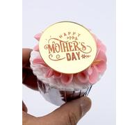 6x Mother's Day Acrylic Cupcake Toppers - Gold Acrylic Cake Decor Discs for Mother's Day, Birthdays, and Celebrations