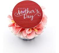 6x Mother's Day Acrylic Cupcake Toppers - Gold Acrylic Cake Decoration by 3 Little Desserts (Style 8)