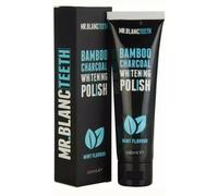 6x Mr Blanc Teeth Charcoal Toothpaste - Natural Teeth Whitening Polish - 100ml