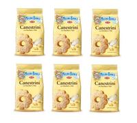 6x Mulino Bianco Canestrini Sugar Coated Biscuits Cookies 200 g