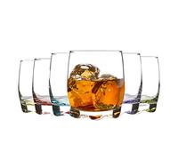 6X Multicolour 290ml Adora Tumbler Glasses - Stemless Kitchen Water Whiskey Wine Gin Juice Cocktail Drinking Glass Set - by LAV