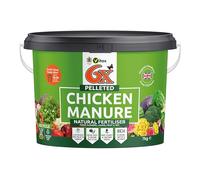 6X Natural Pelleted Chicken Fertiliser, Six Times More Nutrients Than Farm Yard Manure, Fully Composted, Weed Free - 7Kg