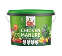 6X Natural Pelleted Chicken Fertiliser, Six Times More Nutrients Than Farm Yard Manure, Fully Composted, Weed Free - 7Kg