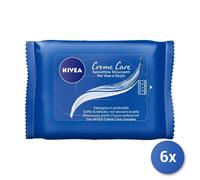 6x Nivea Creme Care Makeup Remover Face Wipes 25Pcs