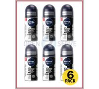 NIVEA MEN Invisible Black & White Anti-Perspirant Deodorant Roll On 50ml