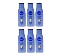6x Nivea Mini Irresistibly Smooth Shea Butter 48H Body Lotion 75ml, Travel Size