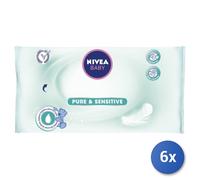 6x Nivea Wipes Pure & Sensitive 63