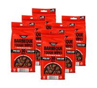 6x Noma Labs BBQ Tough Wipes Large Size Pack - 30 Wipes per Pack, 180 Wipes Total