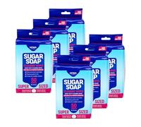 6x Noma Labs Sugar Soap Cleaning Wipes, Heavy Duty Cleaning Wipes for Walls & Painted Surfaces - Super Sized Pack 50 Wipes per Pack, 300 Wipes Total