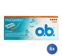 6x O.B. Procomfort Super Absorbent Internal 16 Pcs