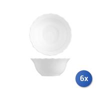 6x Opal Glass Cup By Arc Trianon White 12.5 Cm