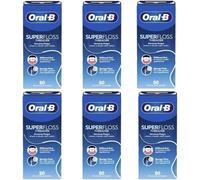 6x Oral B Dental SuperFloss - Braces | Wide Spaces | Bridges-50 Pre-Cut Strands
