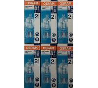 6x Osram 20W G9 Halogen Capsule 240volt 20W = 25W 240v 20 Watt Clear 66720 eco [EEK: D]