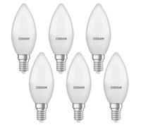 6x OSRAM LED Candle Bulb 7.5W=60W E14 Matt 806lm Warm White 2700K