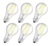 6x Osram LED Filament A60 Bulbs 2.5W=40W E27 Clear Warm White 3000K Efficient