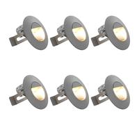 6x Outdoor LED Wall Lights 5W Silver Garden Lighting Lamp Square/Round vidaXL