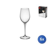 6X Packets 2 Glass Goblets Galileo White Wine Cl 33 Transparent Bormioli