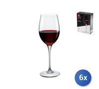 6x Packs 2 Glass Goblets Galileo Red Wine 38.5 Cl Transparent Bormioli