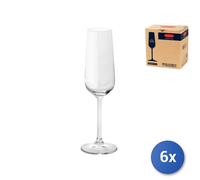 Allegra Glassware Clear Drinking Champagne Glass Flute 6.75Oz (20Cl) Pack Of 6