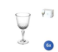 6x Pasabahce Wine Glasses Diony Clear Glass Cl 23