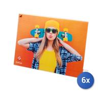 6x Photo Frame Ps Transparent Horizontal Cm15x21 H&H