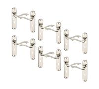 (6x Polished Nickel Keyhole) 4/6Pcs Kensington Metal Door Lever Handles Set, Fire, Stain Scratch-Resistant for All Type Interior Exterior Doors w/ Easy Install Tool for Multipack