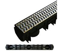 6X Polydrain Heelguard 1m Drainage Channels Linear A15 Garden Driveway Drain