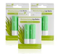 6x Pretty Healing ALOE VERA Lip Balm Stick Moisturising For Dry Cracked Lips