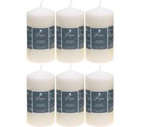 6x Price’s Altar Pillar Church Candle Large Round 50 Hour Ivory - 150mm x 80mm