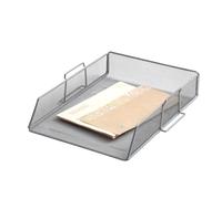 6X Q-Connect Stackable Letter Tray Silver KF17301+ FREE FINCHLEY REFILL PEN