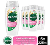 6x Radox Mineral Therapy Shower Gel Feel Moisturised with chamomile & oat, 225ml
