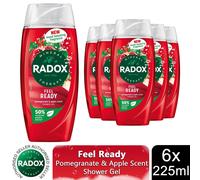 Radox Mineral Therapy Shower Gel Feel Ready Pomegranate & Apple Scent, 225ml - 1