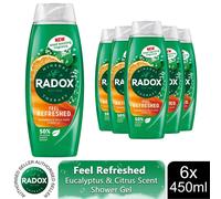 Radox Mineral Therapy Feel Refreshed Shower Gel With A Eucalyptus & Citrus Fragrance Body Wash For A Refreshing Shower Experience 450 Ml