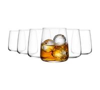 6x RCR Essential Crystal Double Whisky Glasses 420ml Water Drinking Tumblers Set