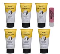 6x RE@L SHAVING Rejuvenating Face Wash AND Scrub Detoxifies Refreshes, 150ml With Free Berry Lip Balm