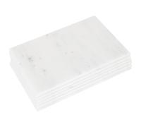 Argon Tableware Rectangle Marble Placemats - 40cm x 30cm - White - 6x Large Non-Slip Heat Resistant Home Decor Kitchen Dining Table Dinner Plate Place Mats Set