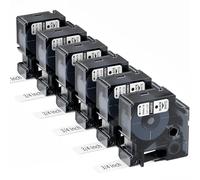 6X Replace for DYMO 19mm x 7m D1 Label Tape 45803 a45803 S0720830